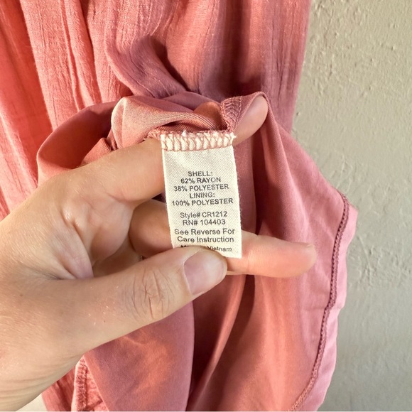 Sweet Wanderer Dusty Pink Tiered Maxi Dress Size Medium - Picture 3 of 6